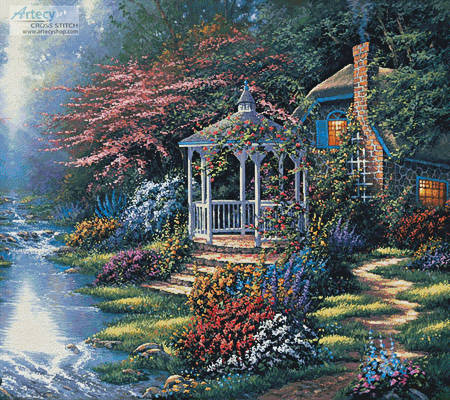 cross stitch pattern Secret Hideaway Cushion