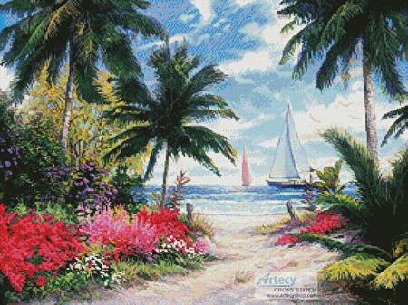 cross stitch pattern Sea Breeze Trail