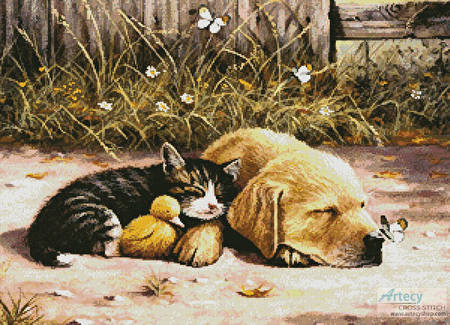 cross stitch pattern Sleepy Days
