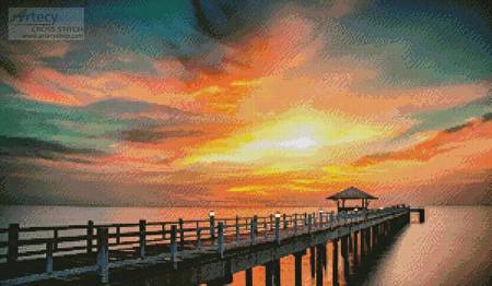 cross stitch pattern Sunset Dreams