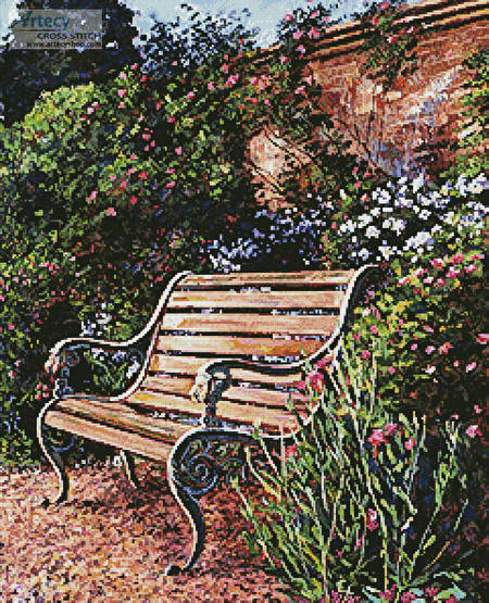 cross stitch pattern Sitting in the Garden