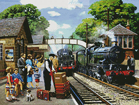 cross stitch pattern Train to the Coast
