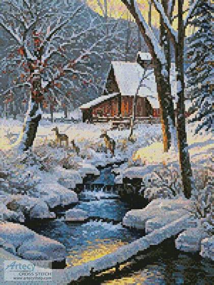 cross stitch pattern Warm and Cozy (Crop 2)