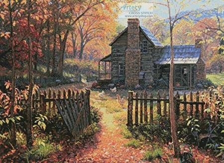 cross stitch pattern Welcome Fall