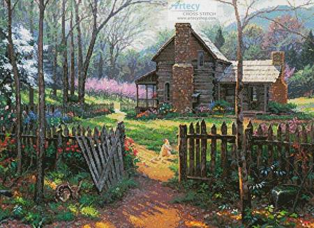 cross stitch pattern Welcome Spring
