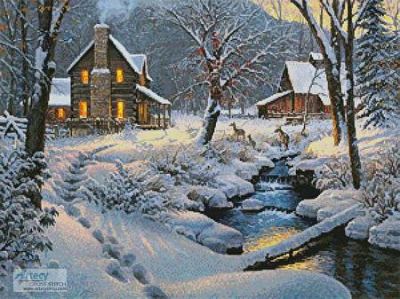 cross stitch pattern Warm and Cozy