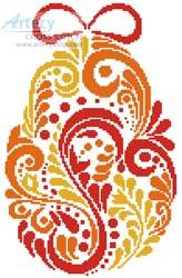 cross stitch pattern Abstract Easter Egg 2