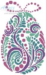 cross stitch pattern Abstract Easter Egg 3