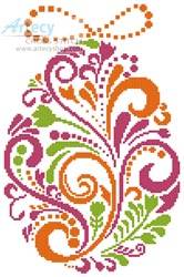 cross stitch pattern Abstract Easter Egg 4