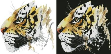 cross stitch pattern Abstract Tiger