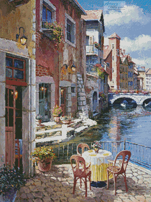 cross stitch pattern Annecy Patio
