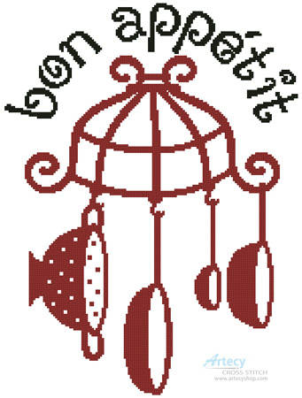 cross stitch pattern Bon Appetit