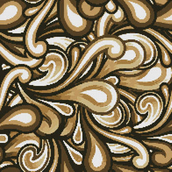 cross stitch pattern Brown Swirl Cushion