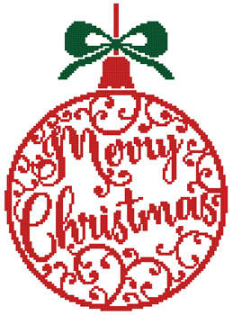 cross stitch pattern Christmas Bauble 1