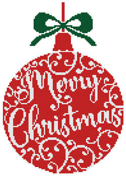 cross stitch pattern Christmas Bauble 2