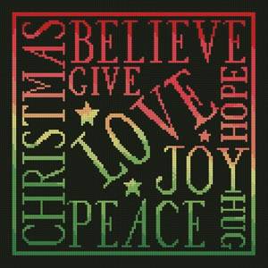 cross stitch pattern Christmas Square