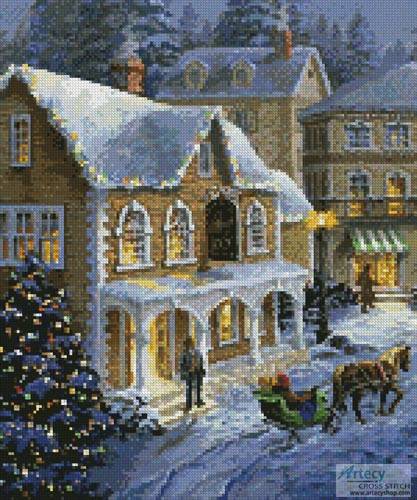 cross stitch pattern Christmas Village (Crop 1)