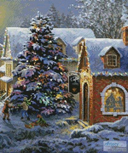 cross stitch pattern Christmas Village (Crop 3)