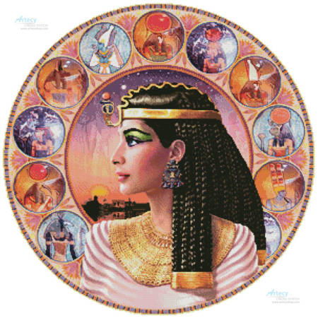 cross stitch pattern Cleopatra Circle (Left)
