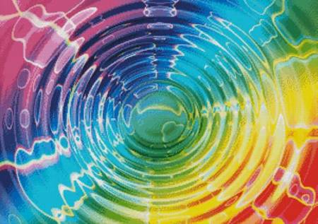 cross stitch pattern Colourful Waves