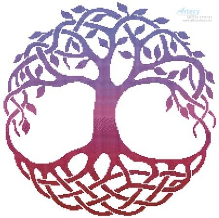 cross stitch pattern Celtic Tree of Life 2