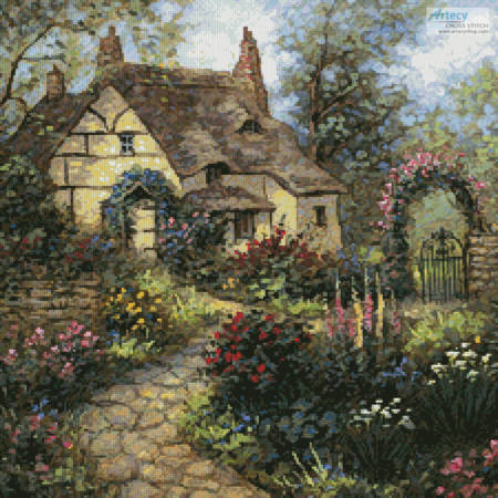 cross stitch pattern Cottage Garden (Crop)