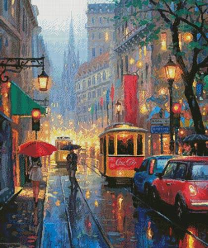 cross stitch pattern City Lights