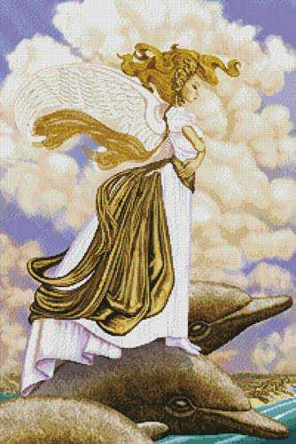 cross stitch pattern Dolphin Rock