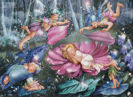 cross stitch pattern Evening Fairies (Large)