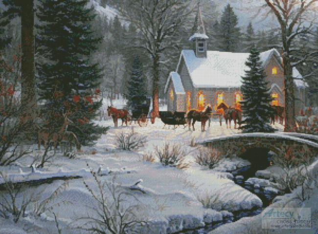 cross stitch pattern Evening Prayers