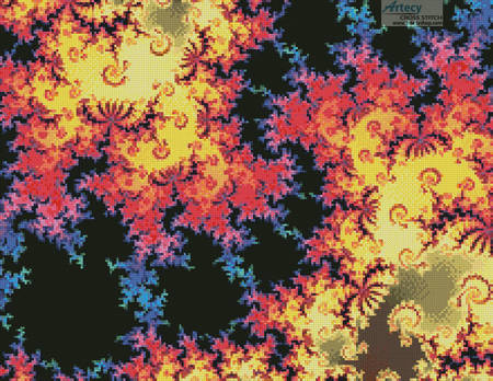 cross stitch pattern Fractal Abstract 2 (Crop)