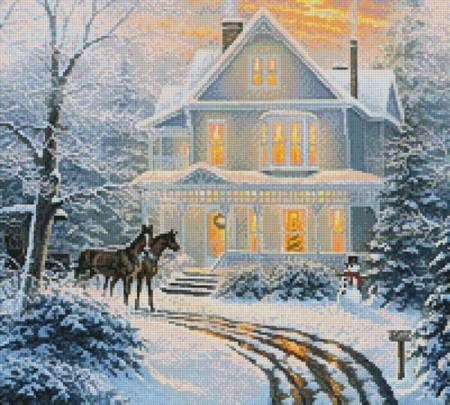 cross stitch pattern Homecoming (Crop)