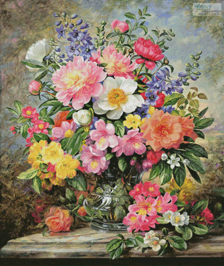 cross stitch pattern June Flowers in Radiance (Large)