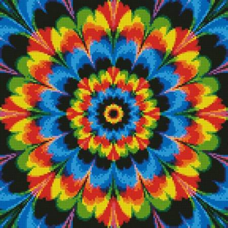 cross stitch pattern Kaleidoscope 1 (Crop)