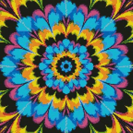 cross stitch pattern Kaleidoscope 3 (Crop)