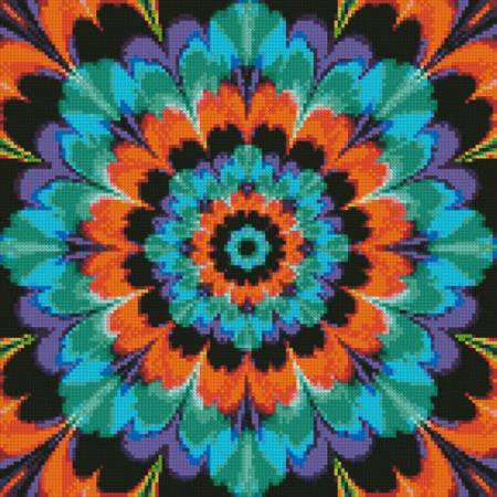cross stitch pattern Kaleidoscope 4 (Crop)
