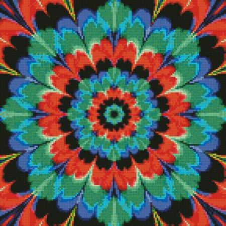 cross stitch pattern Kaleidoscope 5 (Crop)