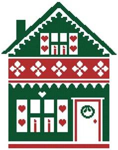 cross stitch pattern Little Christmas Cottage 2