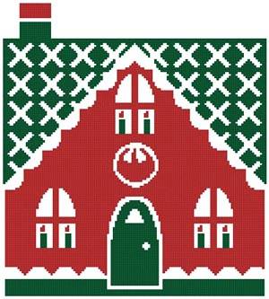 cross stitch pattern Little Christmas Cottage 3