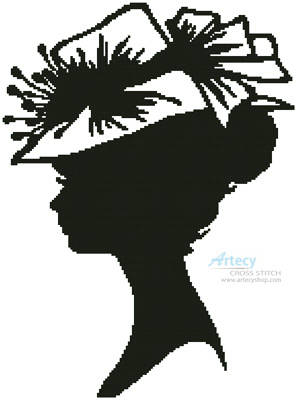 cross stitch pattern Lady Silhouette 9