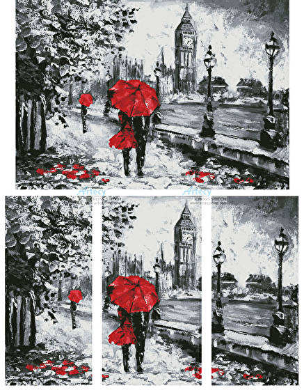 cross stitch pattern London Abstract (Large)