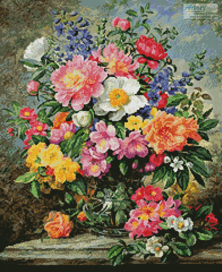 cross stitch pattern Mini June Flowers in Radiance