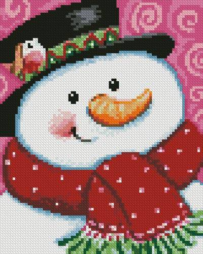 cross stitch pattern Mini Merry Snowman