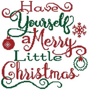 cross stitch pattern Merry Little Christmas