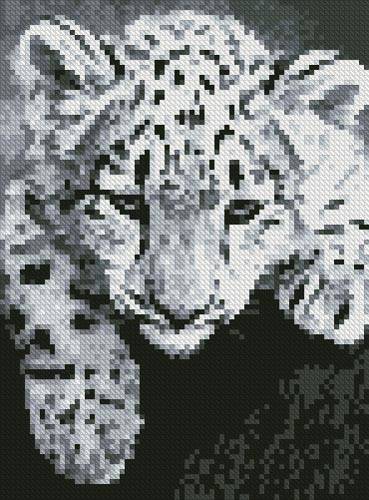cross stitch pattern Mini Snow Leopard Cub