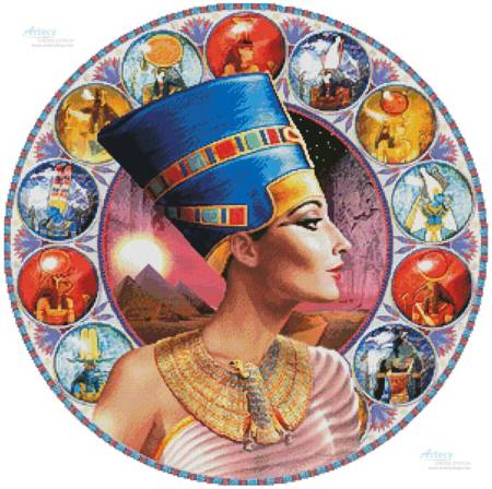 cross stitch pattern Nefertiti Circle (Right)