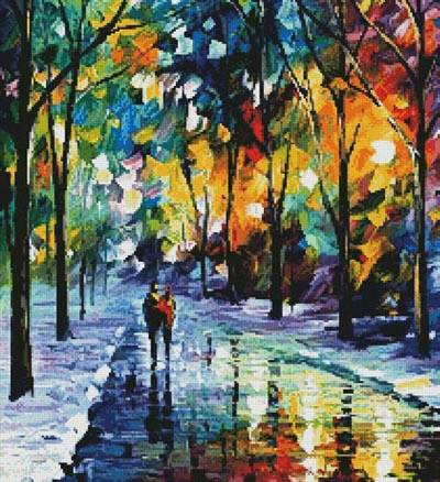 cross stitch pattern Night Colors (Crop)