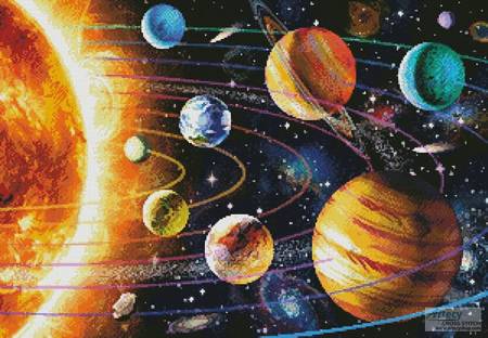 cross stitch pattern New Solar System