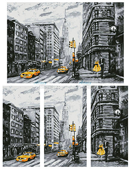 cross stitch pattern New York Abstract (Large)