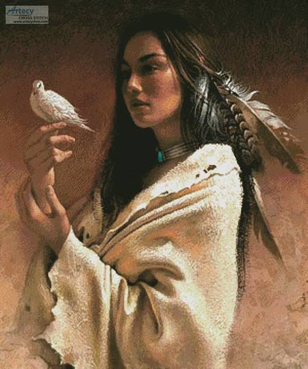 cross stitch pattern Peace - Large (Crop)